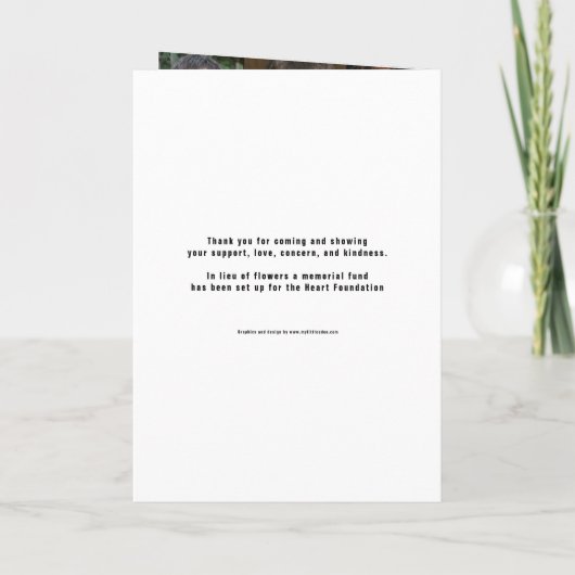 Passage d'une légende Programme de services funéra (Dos)