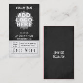 Passage libre de semaine de carte de visite (Devant / Derrière)