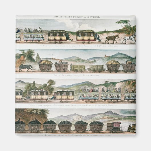 Passagiers en vracht op de eerste Franse lijn Magneet (Voorkant)