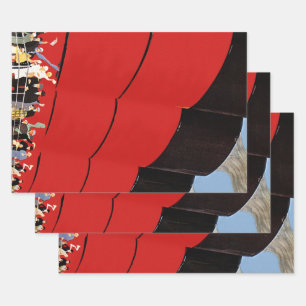 Passagiers van een cruiseschip uit vroeger tijden  inpakpapier vel