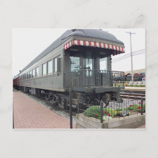 Passagiersauto.  Strasburg Railroad Briefkaart (Voorkant)