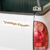 Passagiersprinses - Retro Script Hart Ontwerp Bumpersticker (Op Truck)