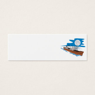 Passagiersschip Cargo Boat Retro Mini Visitekaartjes
