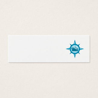 Passagiersvrachtschip Ocean Liner Compass Mini Visitekaartjes