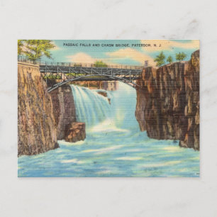 Passaic Herfsten Chasm Bridge, Paterson, New Jerse Briefkaart