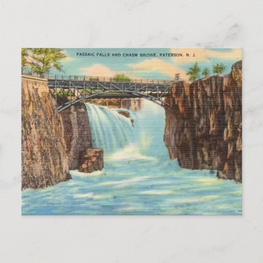 Passaic Herfsten Chasm Bridge, Paterson, New Jerse Briefkaart (Voorkant)