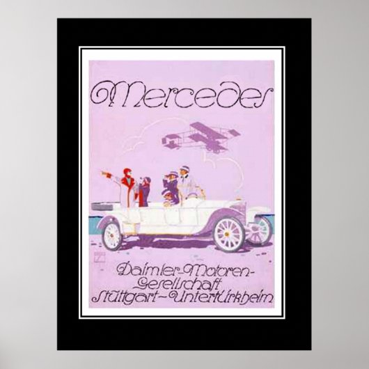 Passanger Car Vintage Poster uit 1920 (Voorkant)
