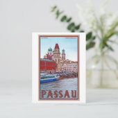 Passau - Donau Waterfront Briefkaart (Staand voorkant)