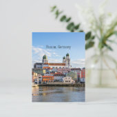 Passau, Duitse cityscape-foto Briefkaart (Staand voorkant)