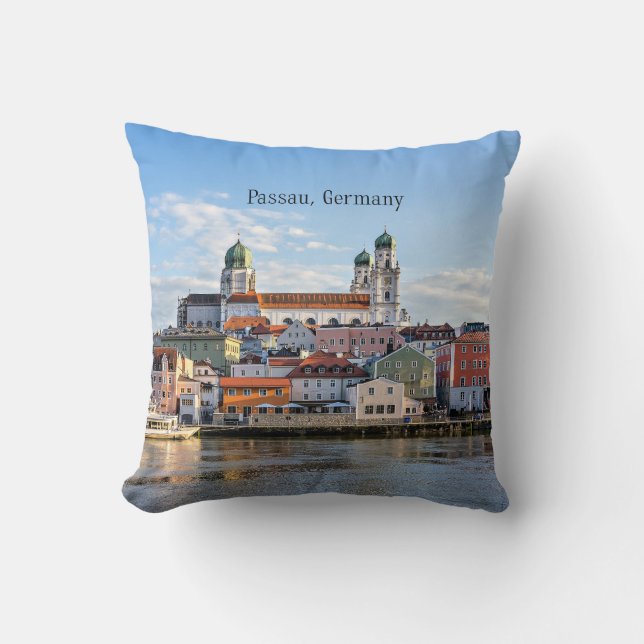 Passau, Duitse cityscape-foto Kussen (Voorkant)