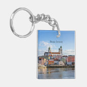 Passau, Duitse cityscape-foto Sleutelhanger (Voorkant Links)