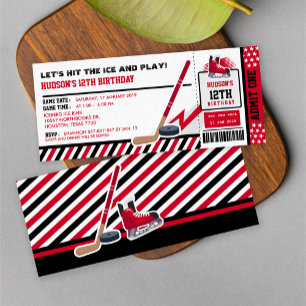 Passe-billets de hockey sur glace Invitation de fê
