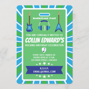 Passe de l'arrière-scène Invitation de fête d'anni