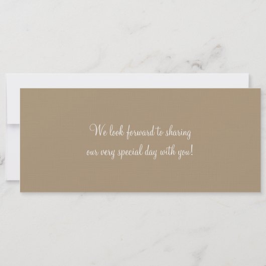 Passe d'embarquement Linen Faire-part de mariage B (Dos)