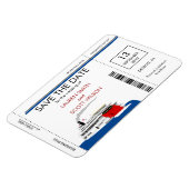 Passe d'embarquement Magnet Réservez la date (Côté Gauche)