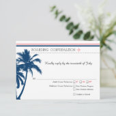 Passe d'embarquement RSVP Marine Bleu et rose pâle (Debout devant)