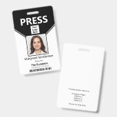 Passe-la Passe Logo Photo et Code à barres Badge (Recto et verso)