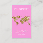 Passe Pink Parties scintillant Passport Carte du m (Devant)