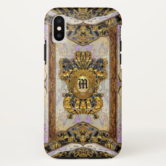 Passementerie Madeline Elegant Chic Monogram Case-Mate iPhone Case (Achterkant)