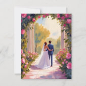 Passen getrouwd Bruid & Bruidegom Trouwschilderij (Voorkant)