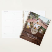 Passen getrouwd BUCKET LIST Foto Rustic Paars Flor Planner (Display)