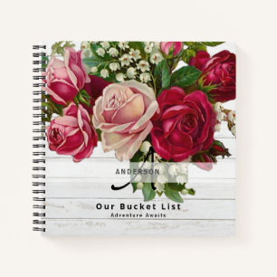 Passen getrouwd BUCKET LIST Keepomwille  Rozen Notitieboek