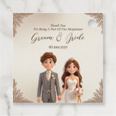 Passen getrouwd dank u huwelijksgunsten bedankjes labels (Achterkant)