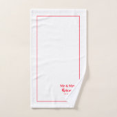 Passen getrouwd De heer & mevrouw Personalized Lar Bad Handdoek (Handdoek)