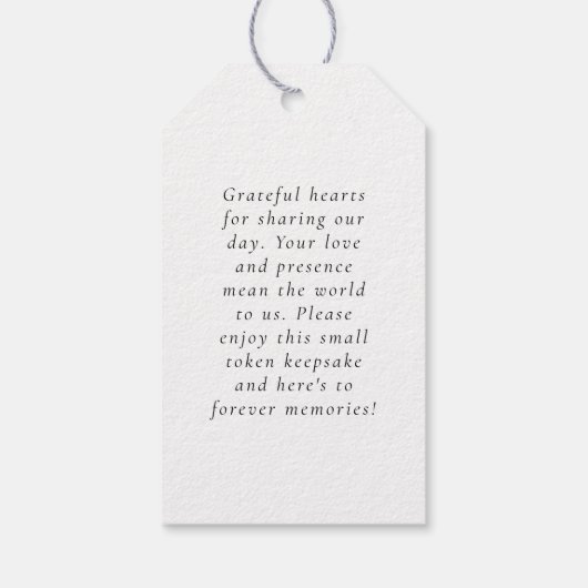 Passen getrouwd foto overlay script bruiloft dank cadeaulabel (Achterkant)