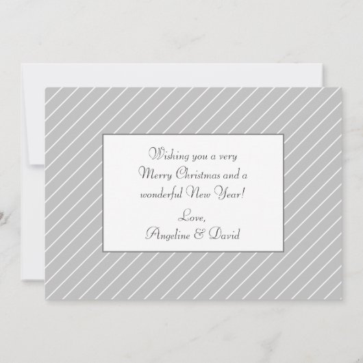 Passen getrouwd getrouwd & zo vrolijk eerste kerst feestdagenkaart (Achterkant)