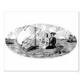 Passen getrouwd in Swan Boat Rubber Art Stamp Rubberstempel (Afrduk)