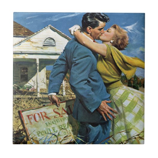 Passen getrouwd met  liefde en Romance kopen Eerst Tegeltje (Voorkant)