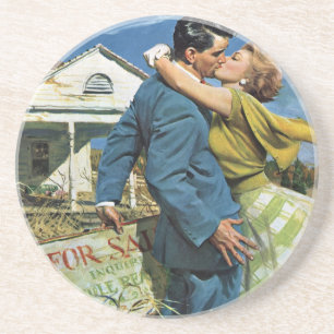 Passen getrouwd met liefde en Romance kopen Eerst Zandsteen Onderzetter