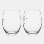 Passen getrouwd Mr. Mrs. Naam Datum Bruiloft Wijnglas Zonder Voet (Links)
