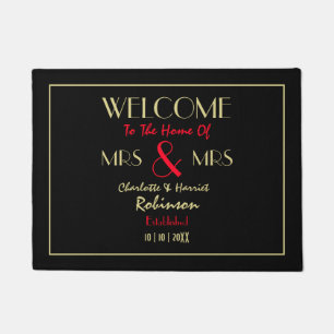 Passen getrouwd Mrs. en Mrs. Personalized Wedding  Deurmat
