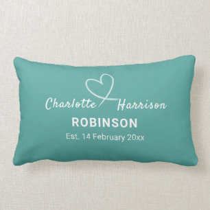 Passen getrouwd paren bruiloft Datum gepersonalise Kussen