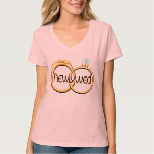 Passen getrouwd trouwringen t-shirt