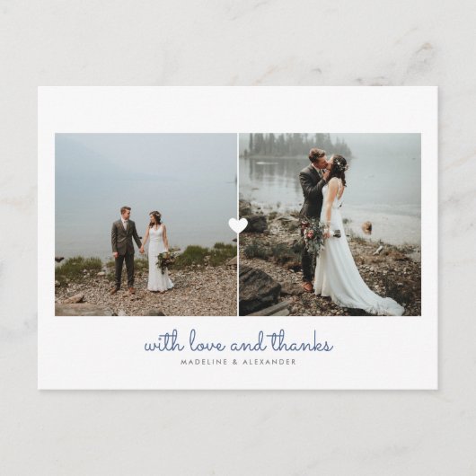 Passen getrouwd tweeluik Dank u Briefkaart (Voorkant)