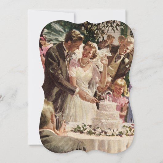 Passen getrouwd van de  Bride Groom knippen het Ca Kaart (Voorkant)