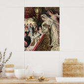  Passen getrouwd, Victoriaans bride Tossing Bouque Poster (Keuken)