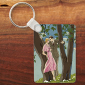 Passen getrouwd voor  kunst Deco Love en Romance Sleutelhanger (Voorkant)