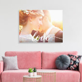 Passen getrouwd Weddenschap Aangepast fotoliefdess Canvas Afdruk (Insitu (Woonkamer))