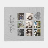 Passen getrouwd Wedding Gift Monogrammed Foto Coll Fleece Deken (Voorkant (Horizontaal))