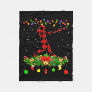 Passende Buffalo Plaid Softbal Srts Kerst Pijama Fleece Deken