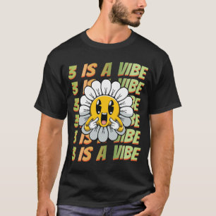 Passende Groovy Feest Drie Is Een Vibe Madeliefje T-shirt