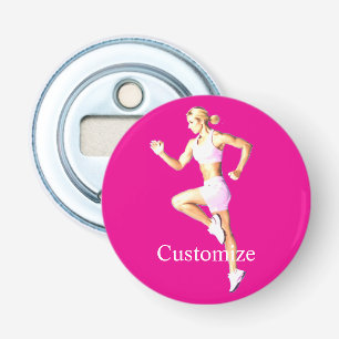 Passende vrouwelijke hardloper Thunder_Cove Button Flesopener