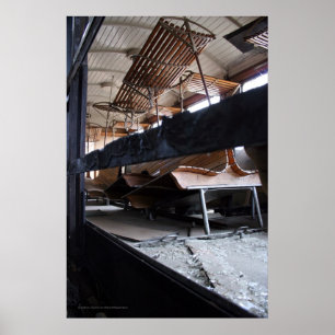 Passenger cars wooden walls down Le Mastrou Poster