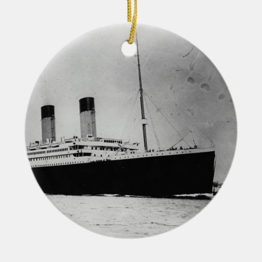 Passenger Liner Steamship RMS Titanic Keramisch Ornament (Voorkant)