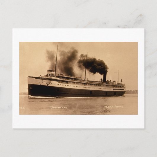Passenger Steamer Juniata - Louis Pesha Briefkaart (Voorkant)
