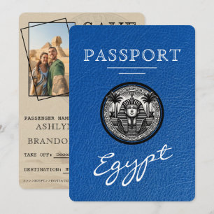Passeport Bleu Royal Égypte Mariage Save the Date